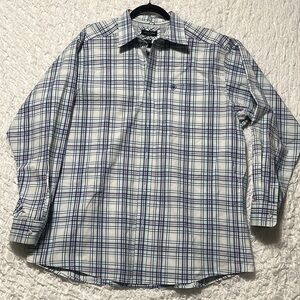 ARIAT PRO SERIES MENS WHITE BLUE SHIRT XL